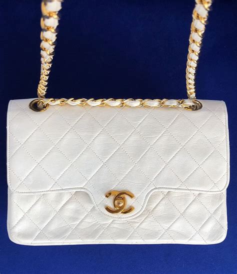 vintage chanel white bag|vintage chanel bags 1970s.